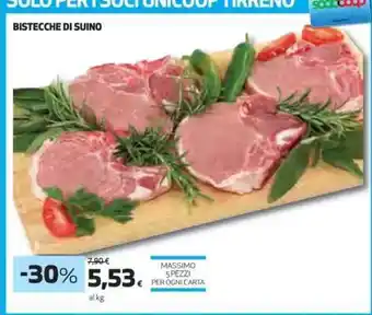 Coop Bistecche di Suino offerta