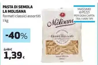 Coop PASTA DI SEMOLA LA MOLISANA offerta