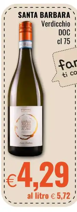 Famila SANTA BARBARA Verdicchio DOC offerta