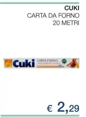 Coop Cuki Carta da Forno offerta