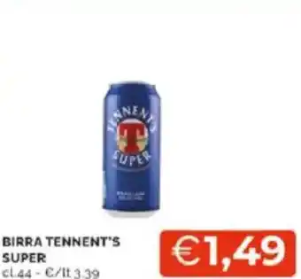 Mercatò Birra tennent's super offerta