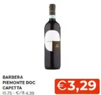 Mercatò Barbera piemonte doc capetta offerta