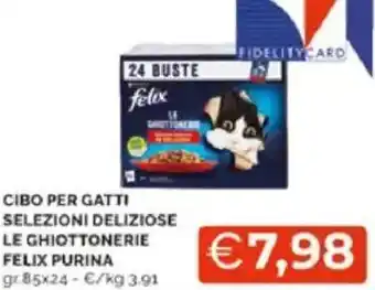 Mercatò Cibo per gatti selezioni deliziose le ghiottonerie felix purina offerta