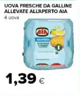 Tigre Uova fresche da galline allevate all'aperto AIA offerta