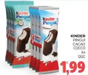 Eté Kinder pingui cacao cocco offerta