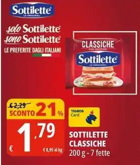 Tigros Sottilette classiche offerta