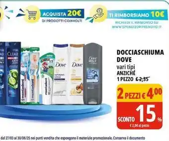 Tigros Docciaschiuma dove offerta