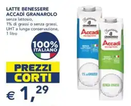Esselunga Latte benessere accadì GRANAROLO offerta