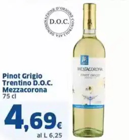 Sigma Pinot grigio trentino d.o.c. mezzacorona offerta