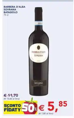 Esselunga Barbera D'Alba Sovrana Batasiolo offerta