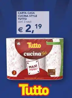 Esselunga CARTA CASA CUCINA STYLE TUTTO offerta