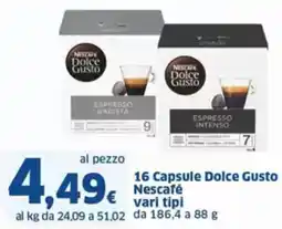 Sigma 16 Capsule Dolce Gusto Nescafé vari tipi offerta