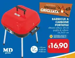 MD Discount BARBECUE A CARBONE PORTATILE offerta