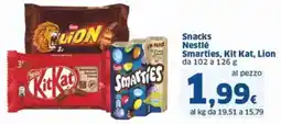 Sigma Snacks Nestlé Smarties, Kit Kat, Lion offerta