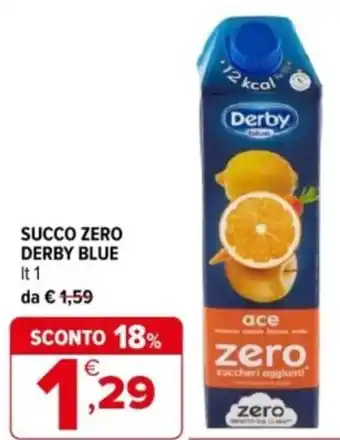 Iperal Succo zero derby blue offerta