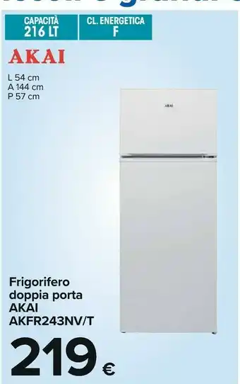 Carrefour Akfr243v/t frigorifero con congelatore libera installazione bianco 216 l a+ offerta