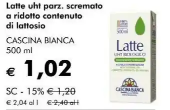 NaturaSì Latte parzialmente scremato a lunga conservazione biologico 500 g(ml) offerta