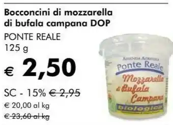 NaturaSì Bocconcini di mozzarella di bufala campana dop offerta