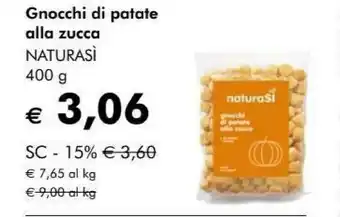 NaturaSì Naturasi gnocchi di patate alla zucca offerta