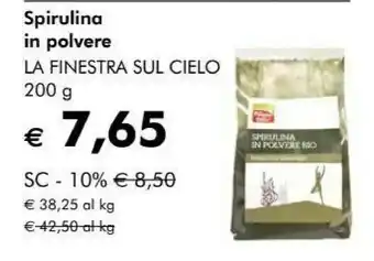 NaturaSì La finestra sul cielo spirulina in polvere 200 g offerta
