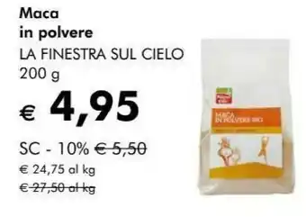 La finestra sul cielo maca in polvere 200 g
