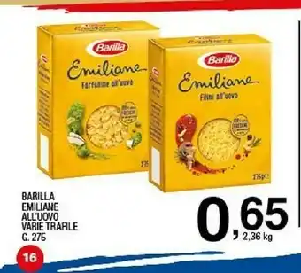 Sigma Barilla emiliane all' uovo offerta