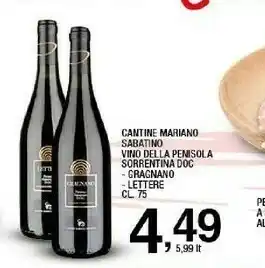Cantine mariano sabatino vino della penisola sorrentina doc