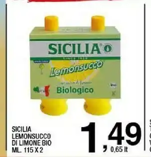 Sigma Sicilia lemonsucco di limone bio offerta