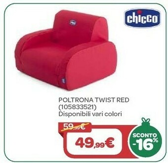 Bimbo Store Poltrona twist red offerta