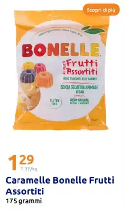 Action Caramelle bonelle frutti assortiti 175 grammi offerta