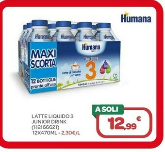 Latte liquido 3 junior drink 12x470ml