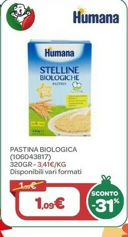 Bimbo Store Pastina biologica 320gr offerta