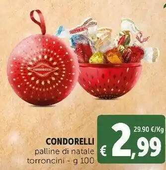 Deco Supermercati Palline di natale torroncini offerta