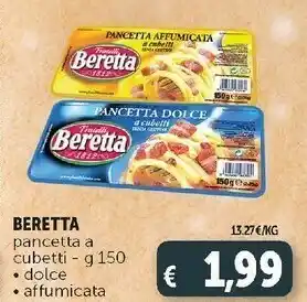 Deco Supermercati Fratelli beretta - pancetta affumicata a cubetti 150 g(ml) offerta