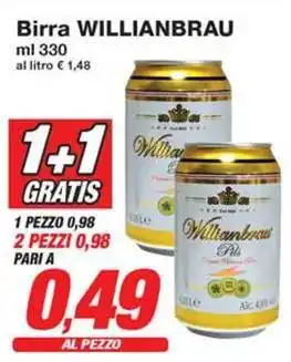 Prix Quality Birra WILLIANBRAU offerta