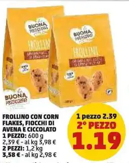 PENNY Frollino con corn flakes, fiocchi di avena e ciccolato offerta