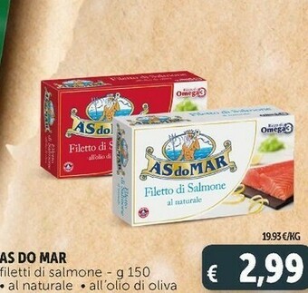 Deco Supermercati As do mar - filetto di salmone 150 g(ml) offerta