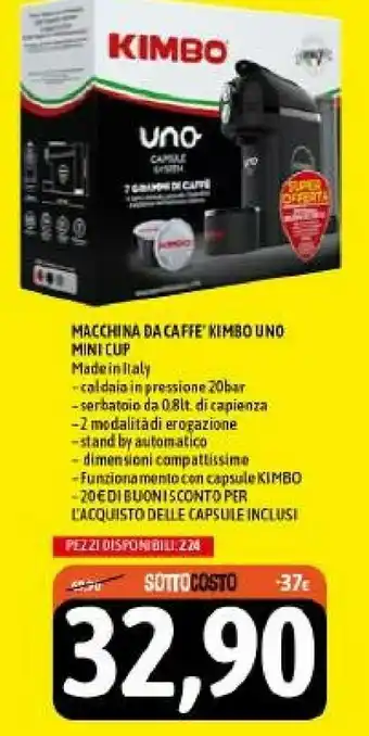 Emi Supermercati Macchina da caffe uno mini cup offerta