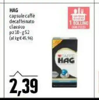 Emi Supermercati Capsule caffe decaffeinato classico offerta