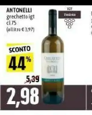 Emi Supermercati Antonelli grechetto igt offerta