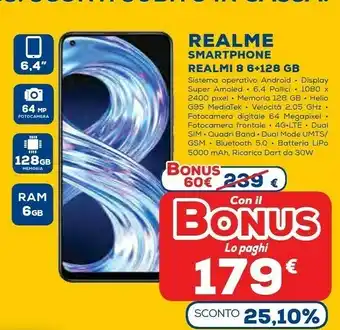 Euronics 8 5g 16,5 cm (6.5") usb tipo-c 6 gb 128 gb 5000 mah nero offerta