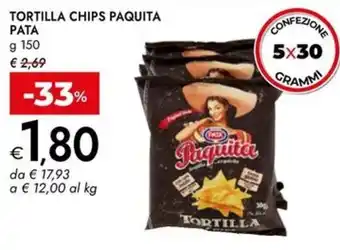Bennet Tortilla chips paquita PATA offerta