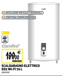 Tecnomat Scaldabagno elettrico ed2 wi-fi 76 l Comfee offerta
