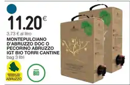 Coop MONTEPULCIANO D’ABRUZZO DOC O PECORINO ABRUZZO IGT BIO TORRI CANTINE offerta