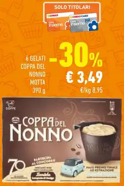 Conad Superstore 6 gelati coppa del NONNO MOTTA offerta