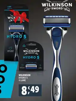 Deco Supermercati Wilkinson hydro 5 4 lame offerta