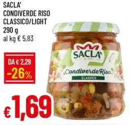 Galassia Sacla' condiverde riso classico/light offerta