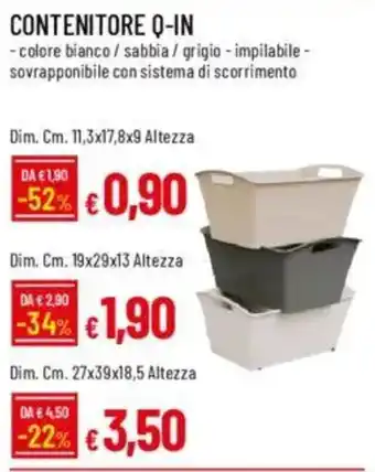 Galassia Contenitore Q-IN offerta