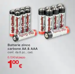 KiK Batterie zinco carbone AA & AAA offerta