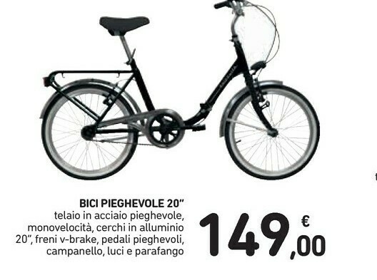 Bici pieghevole 20'' offerta di Conad Ipermercato